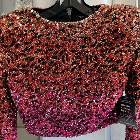 RETROFETE Xi Sequined Top: Ombré Noise - Picture 2 of 12